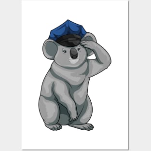 Koala Cop Police hat Police Posters and Art